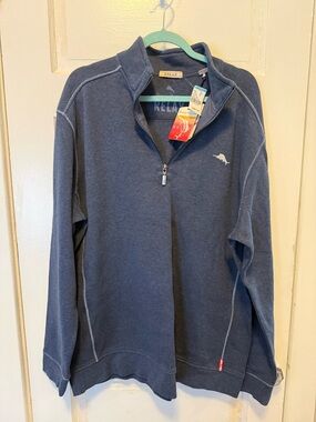 NWT Tommy Bahama Men's Half-Zip Pullover Sweater - Navy